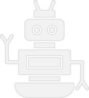 Robot Outlined Line Artwork vector