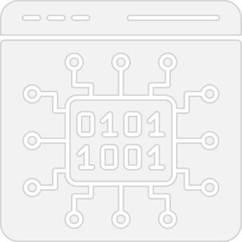 Binary Code 3D Interface Shape vector