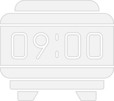 Digital Clock App-Based UI Graphic vector