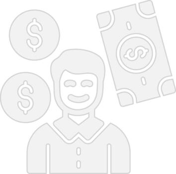 Rich man Outlined Frame Object vector