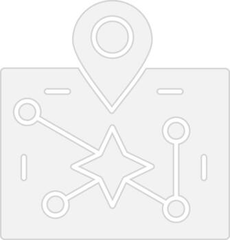 estrella mapa Delgado línea elemento vector