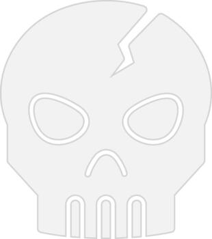 Broken skull Flat UI Form vector
