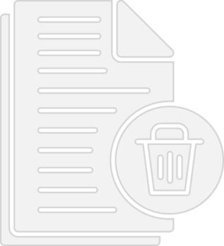 Delete File Grey Fill Style vector
