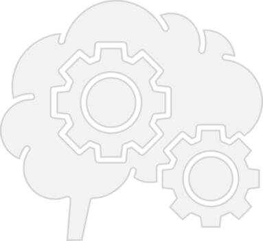 Cognitive Function Grey Fill Style vector