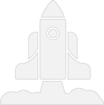 Rocket Launch 3D Interface Shape vector
