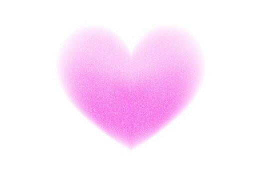 Bright abstract pink heart with smooth colour transitions and trendy Y2K aesthetics. Grainy, noise shape blurred with a light, airy aura. illustration isolated on a white background vector