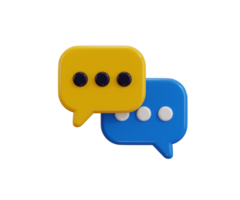 habla burbuja icono 3d hacer concepto de habla burbuja charlar, mensaje comunicación icono ilustración png