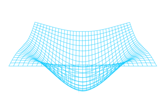 3d wireframe maglia superficie astratto topografia griglia blu curva geometrico digitale visualizzazione rendere struttura Rete connessione spazio forma tecnologia dati leggero png