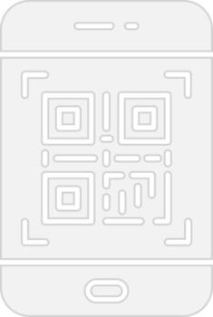 Qr Code Scan Monotone Sketch Design vector