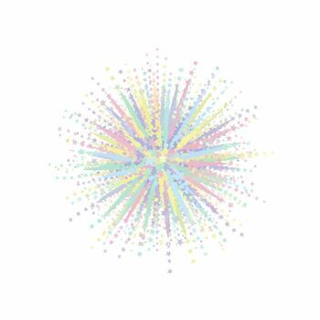 Abstract Colorful Burst Design with Radiating Lines. vector