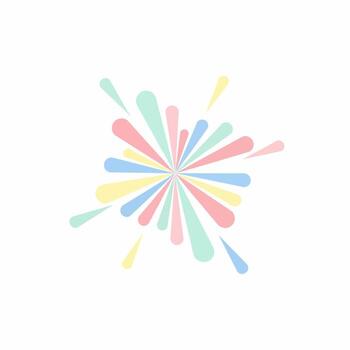 pastel color Estallar - resumen radial diseño con lágrima formas vector