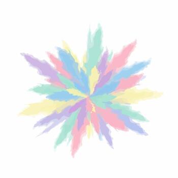 resumen pastel explosión de vistoso Pinceladas en un radial modelo. vector