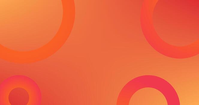 Orange Red Gradient abstract background with circles and Copy Space for graphic design vector