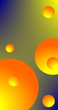 Abstract background with circles and Copy Space Yellow orange blue Gradient vector