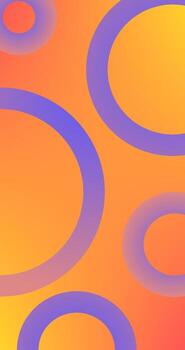 Abstract background with circles Orange purple Gradient vector