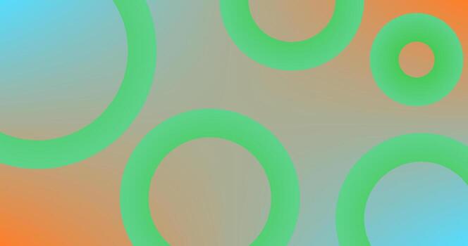 Gradient Background with Green Circle Different shades and thickness Abstract pattern vector