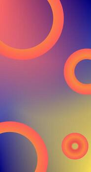 Orange Purple Gradient Abstract background with circles and Copy Space for wallpaper web page background web banners vector