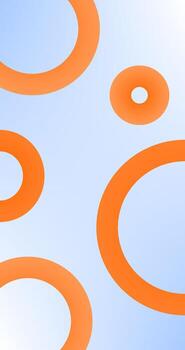 Gradient Orange circles on Gradient blue background for your design vector