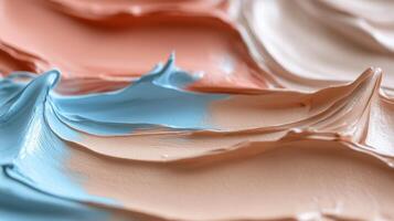 Abstract paint strokes in various colors photo