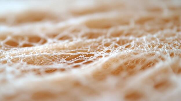 Closeup view of a delicate, intricate network of threads photo