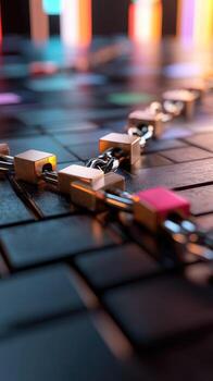 Digital interlock cybersecurity data protection technology blockchain connectivity photo