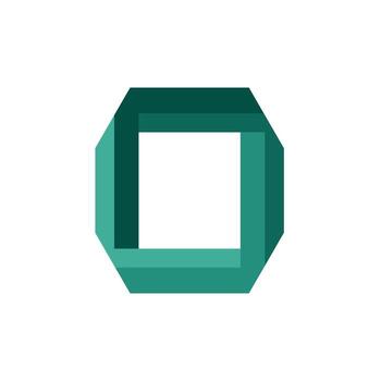 Abstract infinity hexagon vector