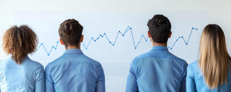 Team Analyzing Business Growth Chart Data A Visual Representation of Progress photo