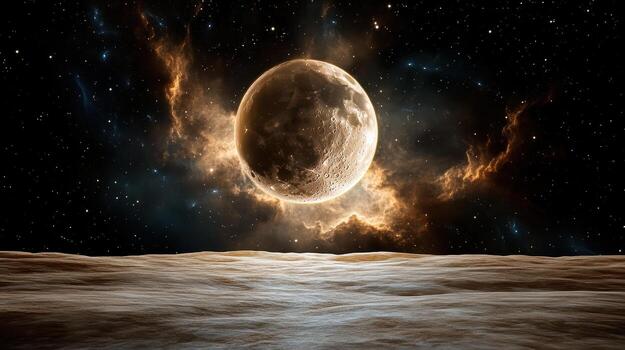 An image of a moon in space photo