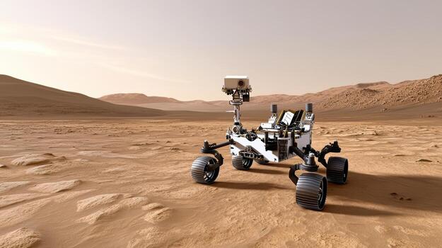 An image of a rover on the surface of mars photo