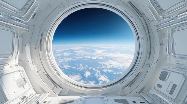 View from space station window photo