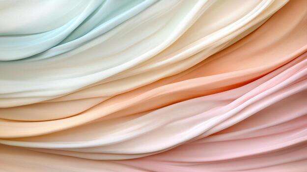 Colorful fabric background with waves photo