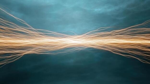 Electric field with lightning and light photo