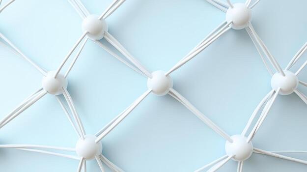 A close up of a network of white wires photo