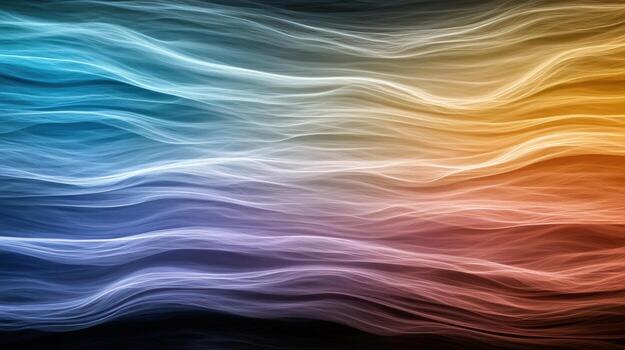 Abstract background with waves of different colors photo