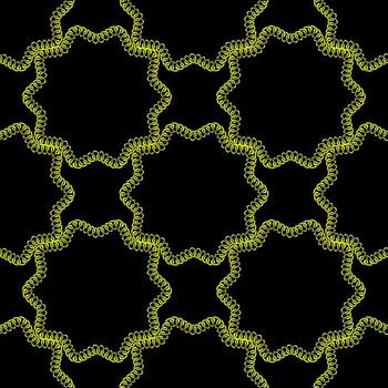 oro sin costura modelo con mano dibujado cadena. Perfecto para fondos de pantalla, web página antecedentes, superficie textura, textil aislado en negro antecedentes vector