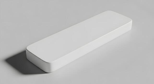 Minimalist White Rectangle Object on Grey Background for Modern Design photo