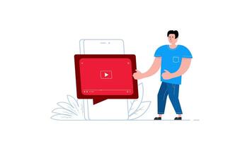 hombre presentación jugador interfaz en teléfono inteligente con blanco y verde pantalla antecedentes video