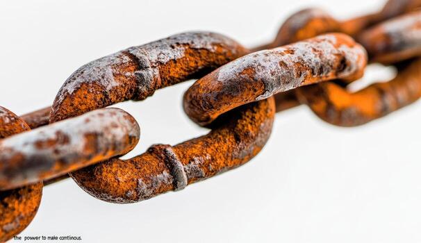 Close-up of a rusty chain link photo