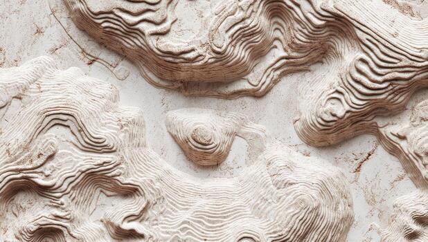 A close up of a marble sculpture with wavy lines photo