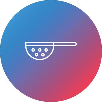 Sieve Line Gradient Circle Background Icon vector
