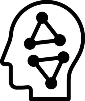 human, brain, biology, scientific icon. Simple thin line, outline of Mind process icons for UI and UX, website or mobile application on white background vector