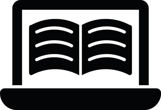notebook, book, online icon. Simple glyph, flat of Online traning icons for UI and UX, website or mobile application on white background vector