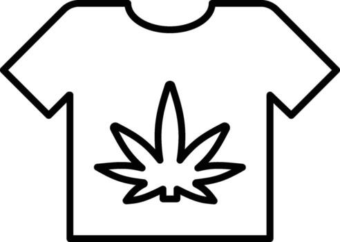 marijuana, shirt icon. Simple thin line, outline of Marijuana icons for UI and UX, website or mobile application on white background vector