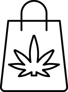marijuana, shop icon. Simple thin line, outline of Marijuana icons for UI and UX, website or mobile application on white background vector