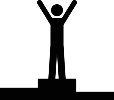 The man comes first icon. Simple glyph, flat of People icons for UI and UX, website or mobile application on white background vector