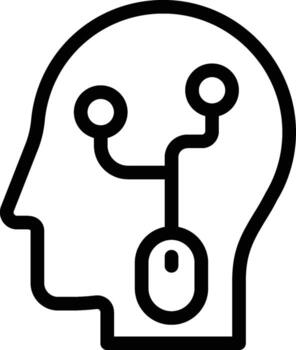 human, brain, solution icon. Simple thin line, outline of Mind process icons for UI and UX, website or mobile application on white background vector