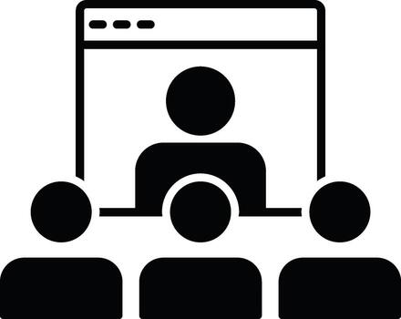 conference, employee, online icon. Simple glyph, flat of Online traning icons for UI and UX, website or mobile application vector