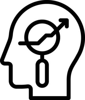 human, brain, arrow, up icon. Simple thin line, outline of Mind process icons for UI and UX, website or mobile application on white background vector