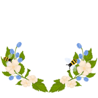 abeja y flor png