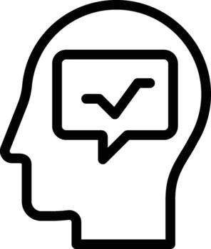 human, brain, communication icon. Simple thin line, outline of Mind process icons for UI and UX, website or mobile application on white vector